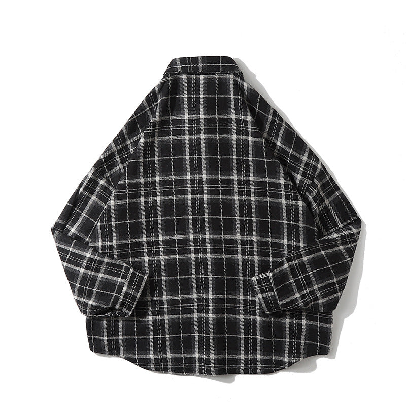 New Spring Vintage Check Long Sleeve Shirt