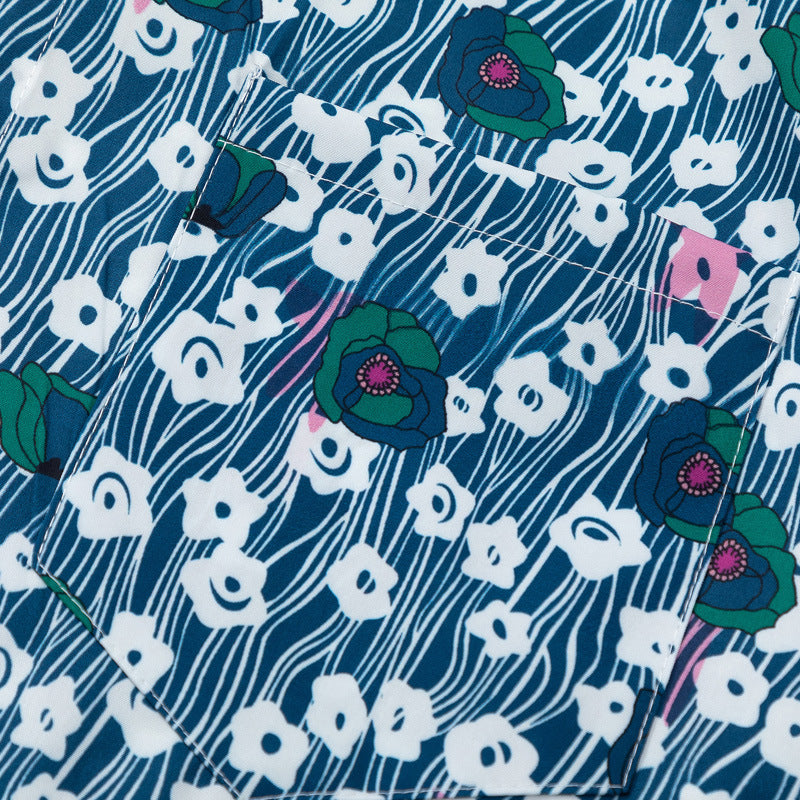 New for summer: floral print short-sleeved shirt