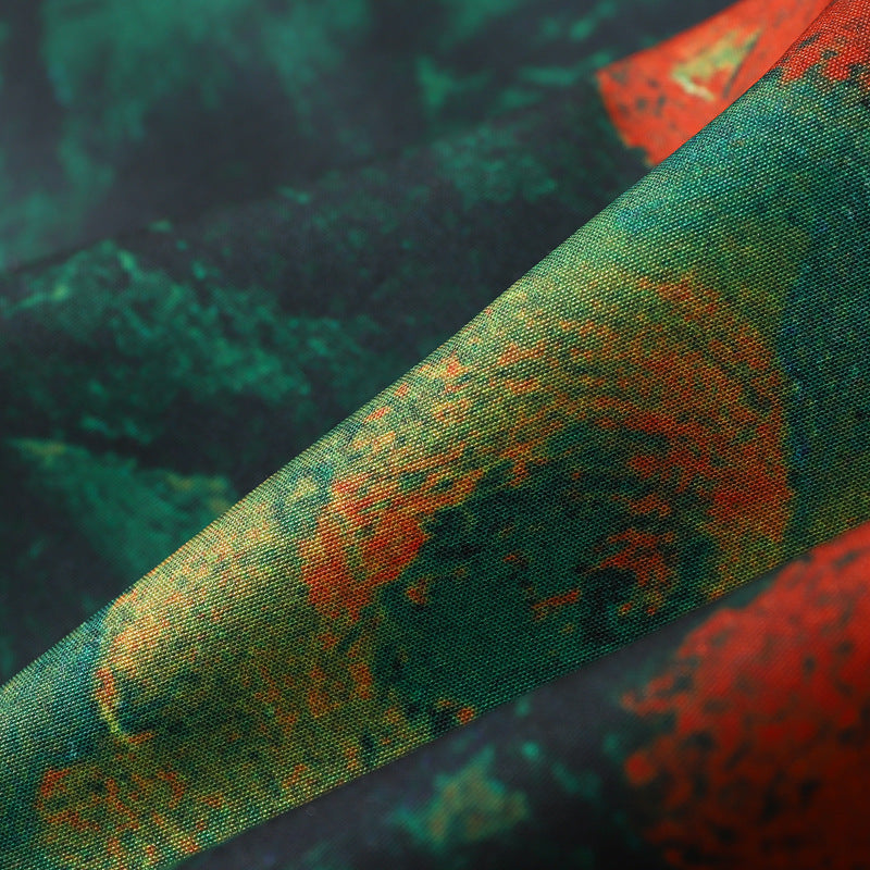 New oil painting style color scheme long sleeve shirt