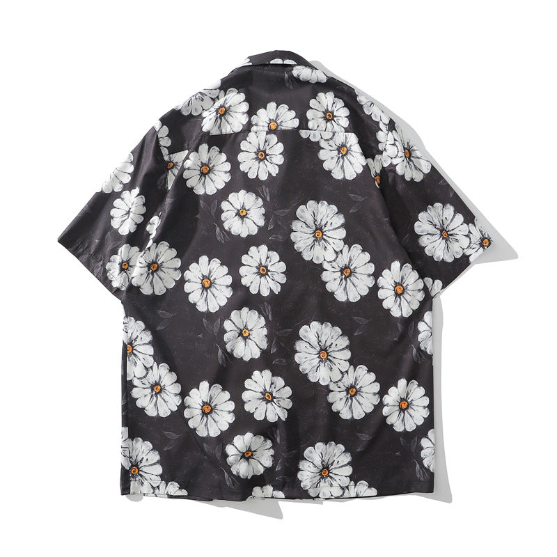 New for summer: floral print short-sleeved shirt