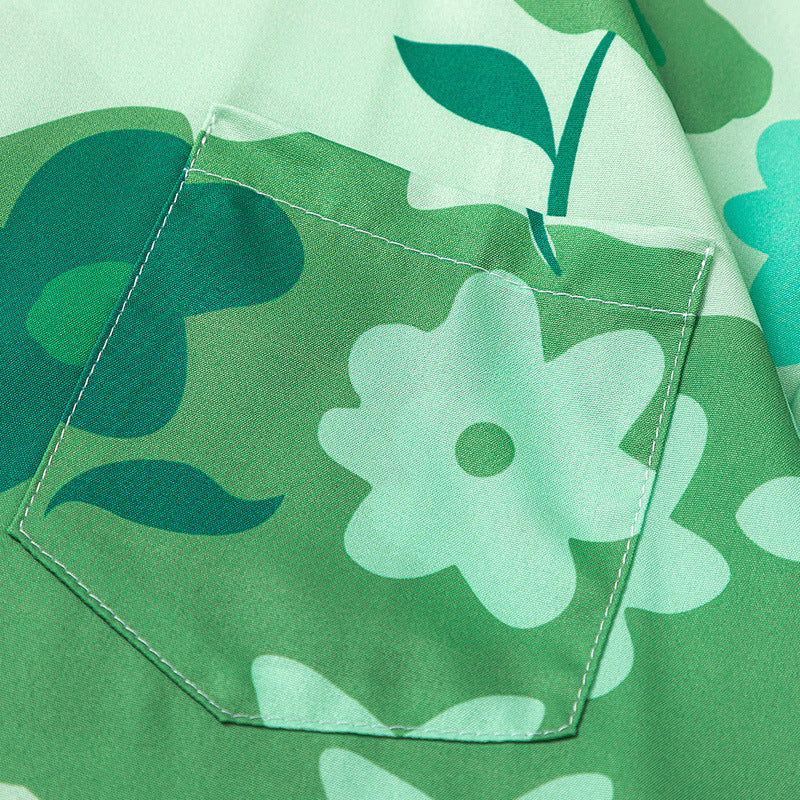 New for summer: Hawaiian floral print short-sleeved shirt