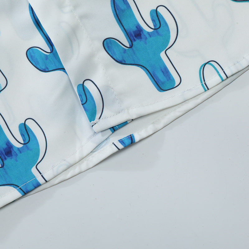 New for summer: cactus print short-sleeved shirt