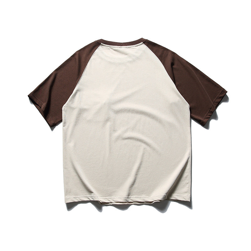 New summer color-blocked T-shirt
