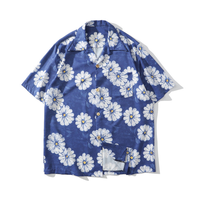 New for summer: floral print short-sleeved shirt