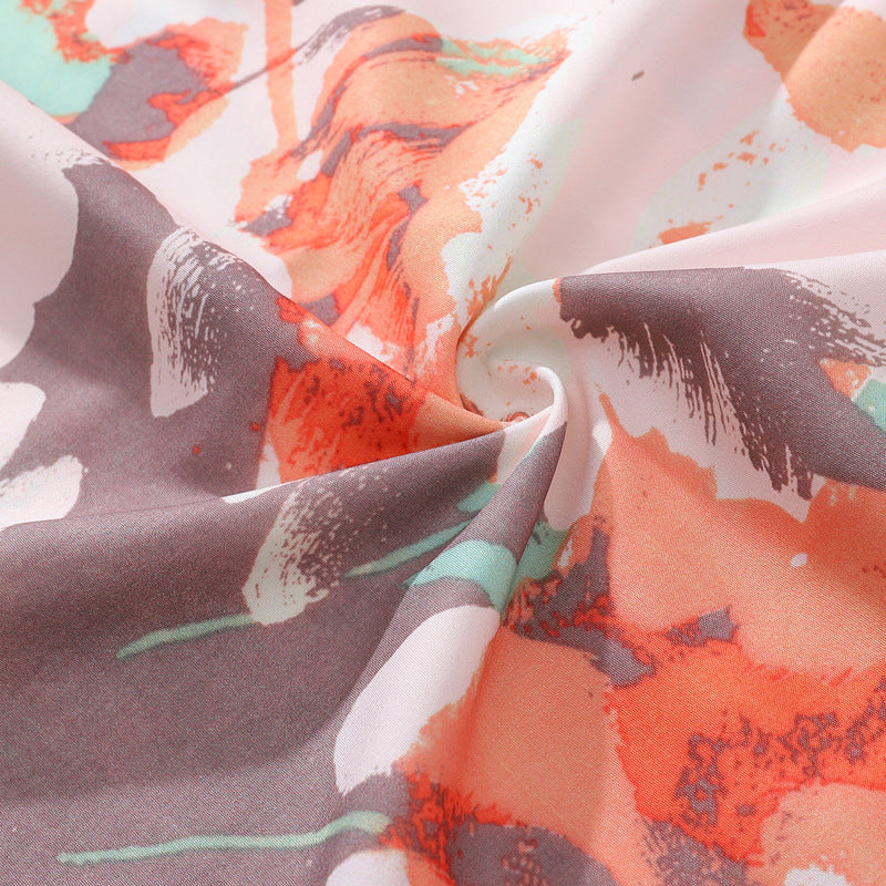 New Spring Vintage Floral Print Long Sleeve Shirt