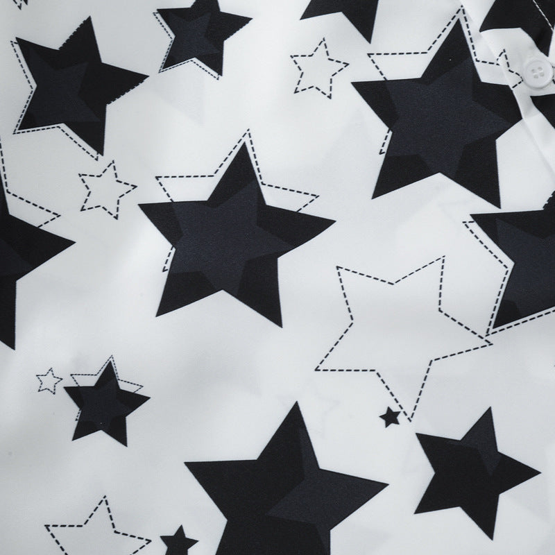 New summer star pattern short sleeve shirt