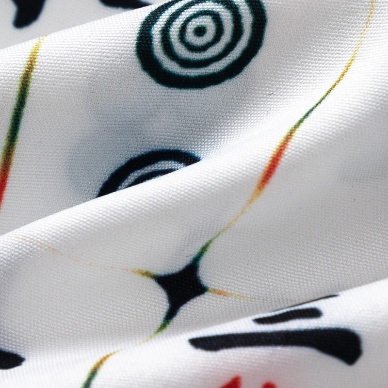 New for summer: Mahjong print short-sleeved shirt