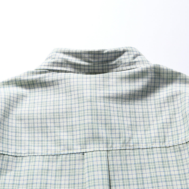 Spring New Arrivals 100% Cotton Check Long Sleeve Shirt