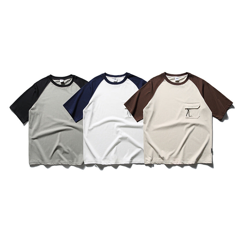 New summer color-blocked T-shirt