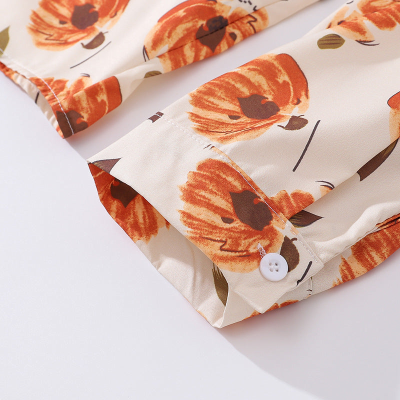 Vintage Spring New Floral Print Shirt