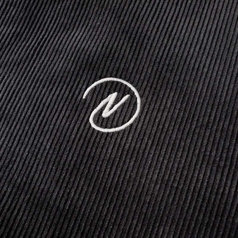 Plain corduroy embroidered skipper jacket