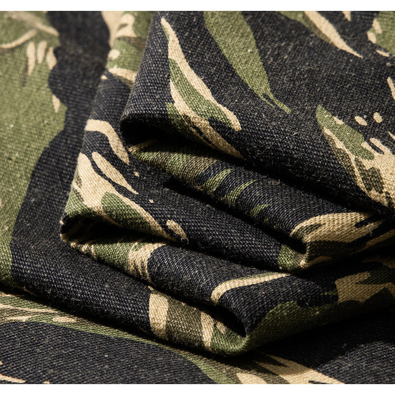 American casual coverall with Woodpecker embroidered badge