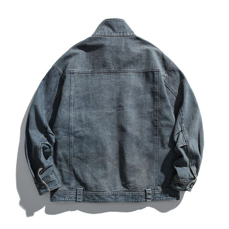 Multi Pocket スタンドカラーデニムジャケット