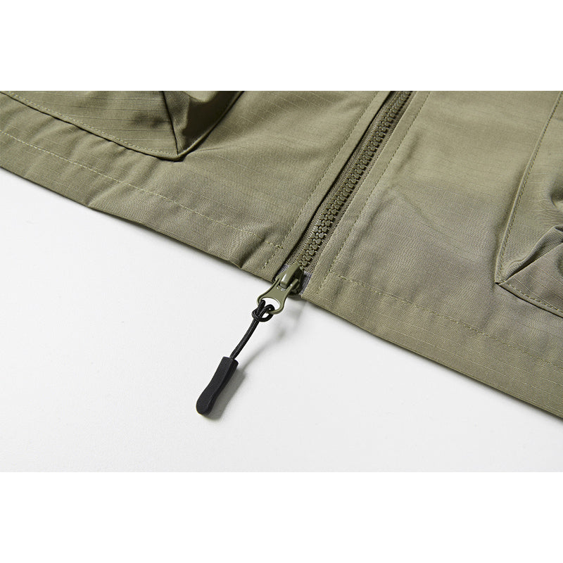 3色展開 Multi pocket フェイクレイヤードチェック柄アウトドアベスト
