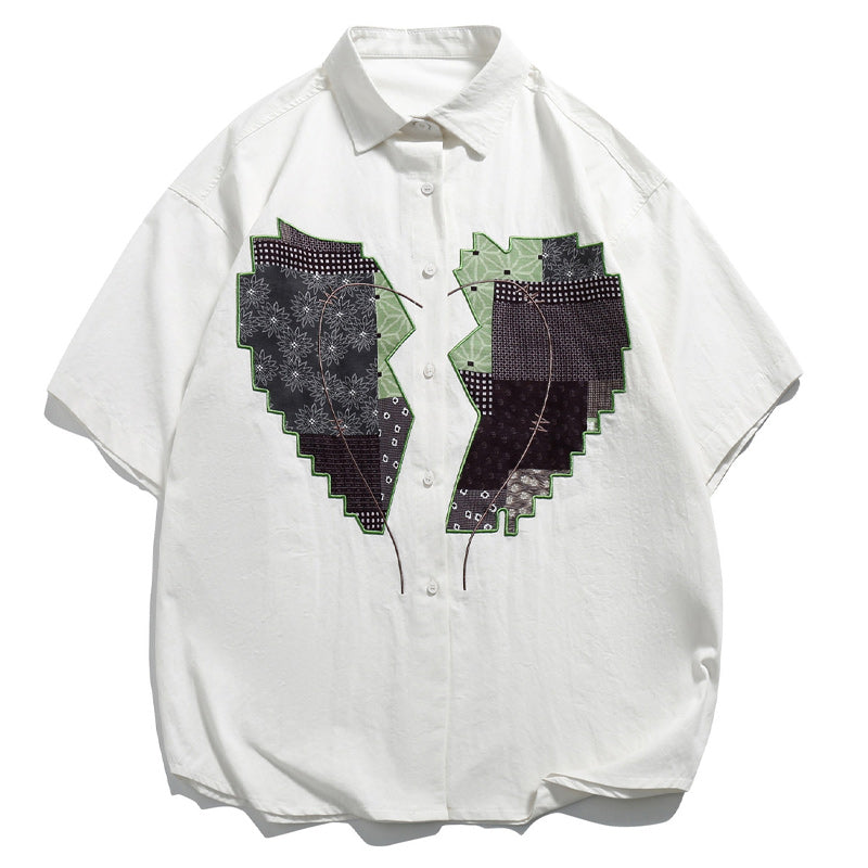 Unique printed short sleeve shirt