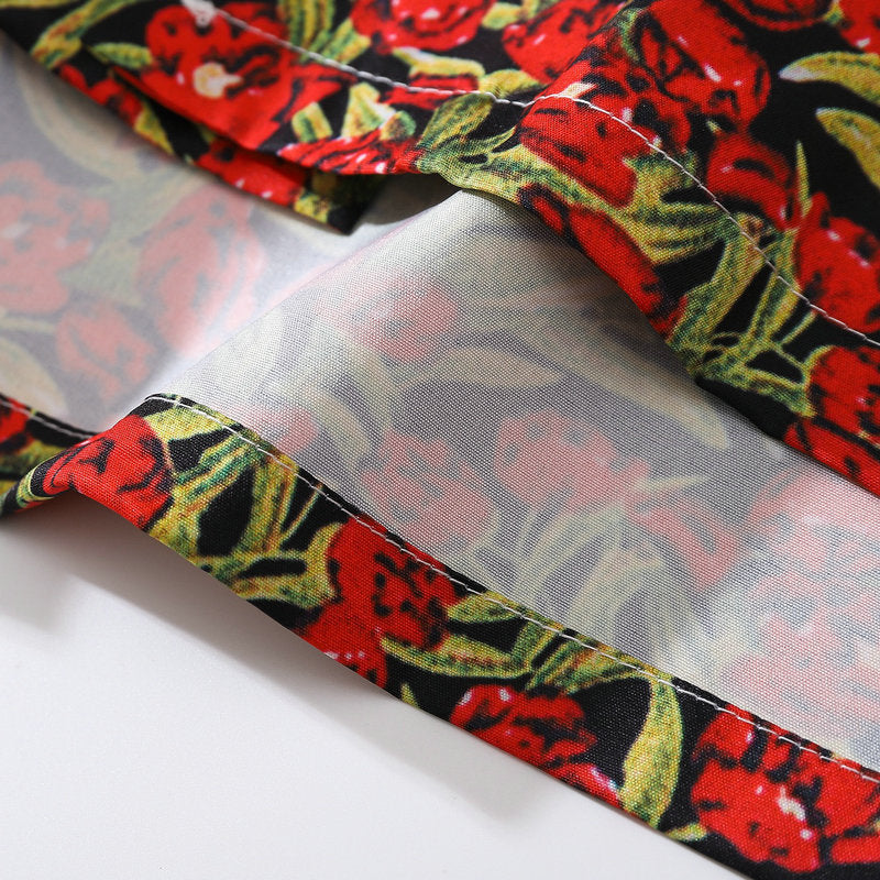New for summer: floral print short-sleeved shirt