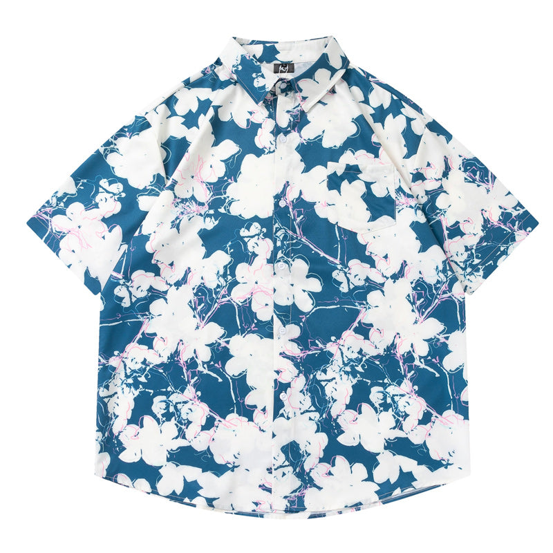 Retro Floral Hawaiian Short Sleeve Shirt