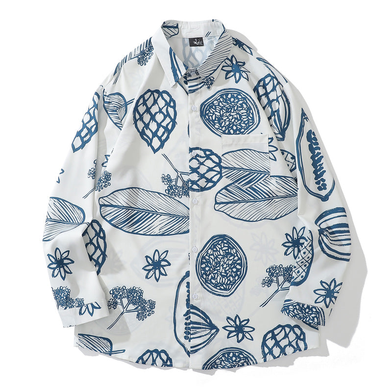 Autumn New Fashion Print Long Sleeve Shirt