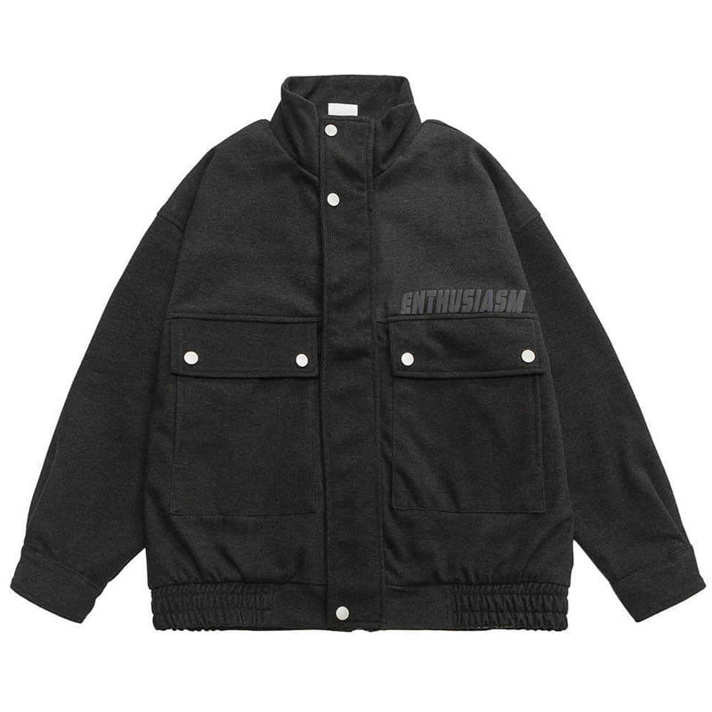American casual alphabet print jacket
