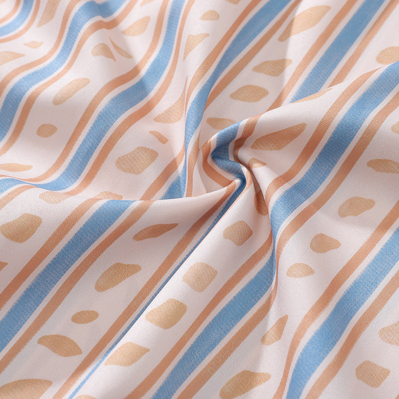 Spring New Vertical Striped Print Long Sleeve Shirt