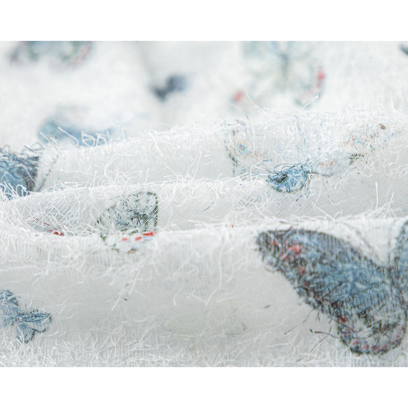 New for summer: Fringe butterfly print short-sleeved shirt