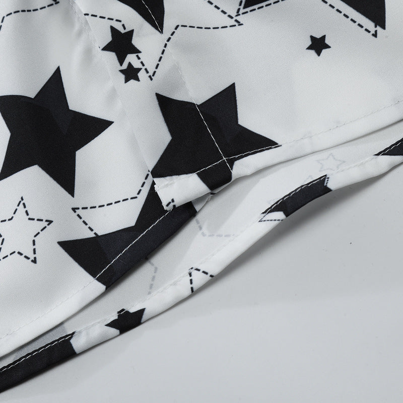 New summer star pattern short sleeve shirt