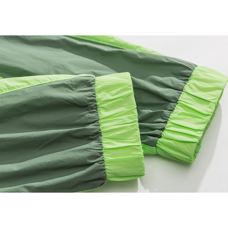 New spring color combination hooded sunscreen clothing