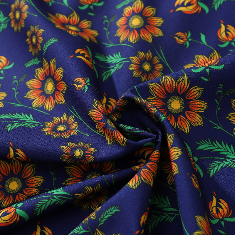 New summer sunflower print short sleeve shirt