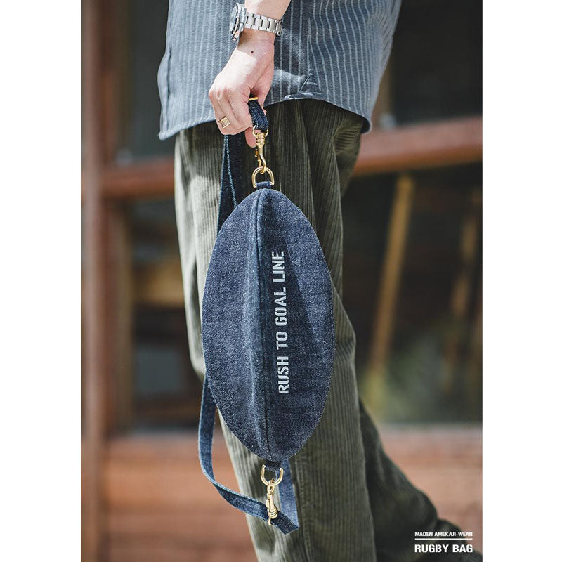 13.5 oz Denim Alphabet Side Bag