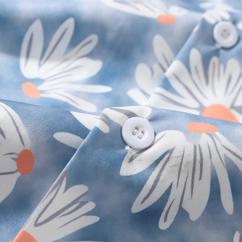 New for summer: Graffiti floral print short-sleeved shirt