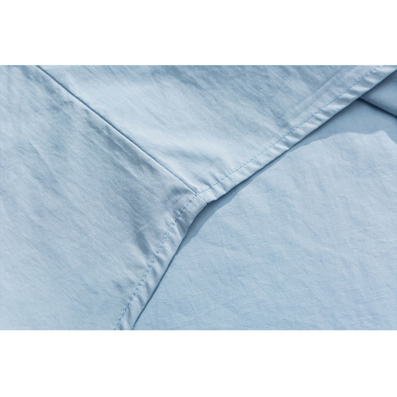 Printed pocket plain work short sleeve shirt