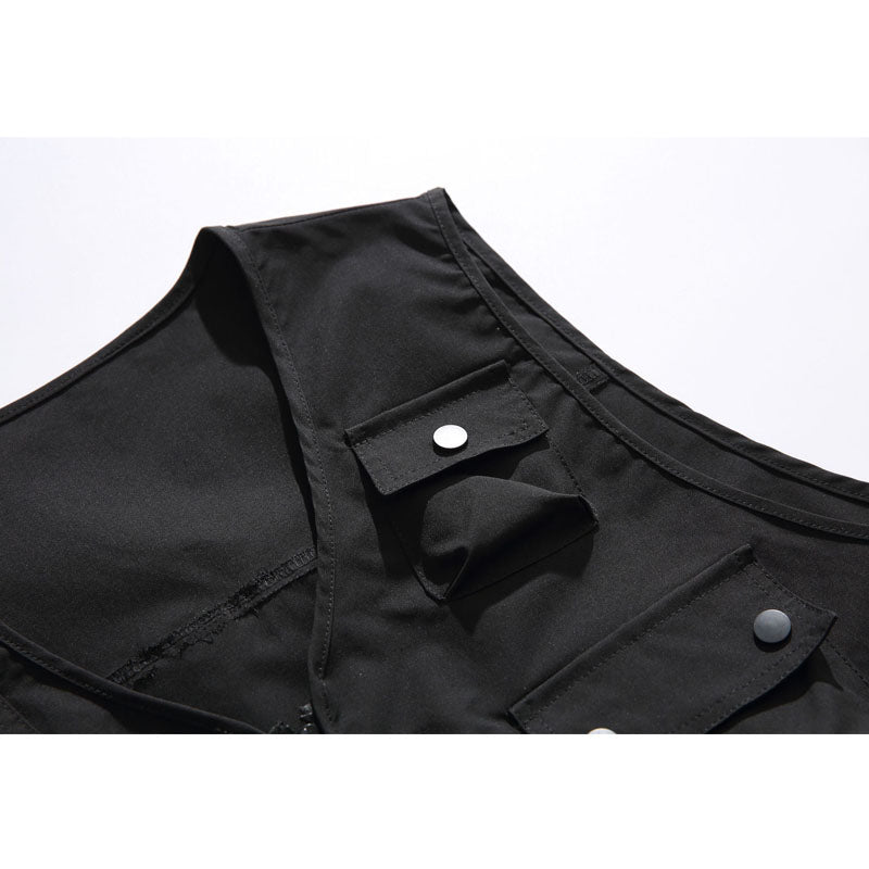 Retro Functional Detachable 2-Piece Shirt Vest