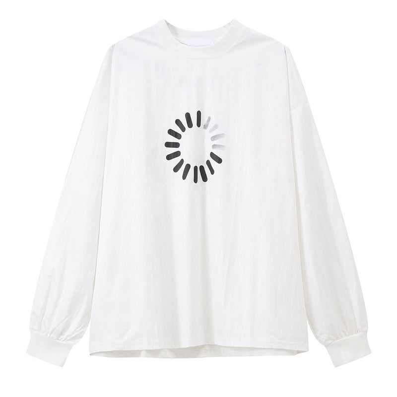 Three-color print fashion long-sleeved T-shirt