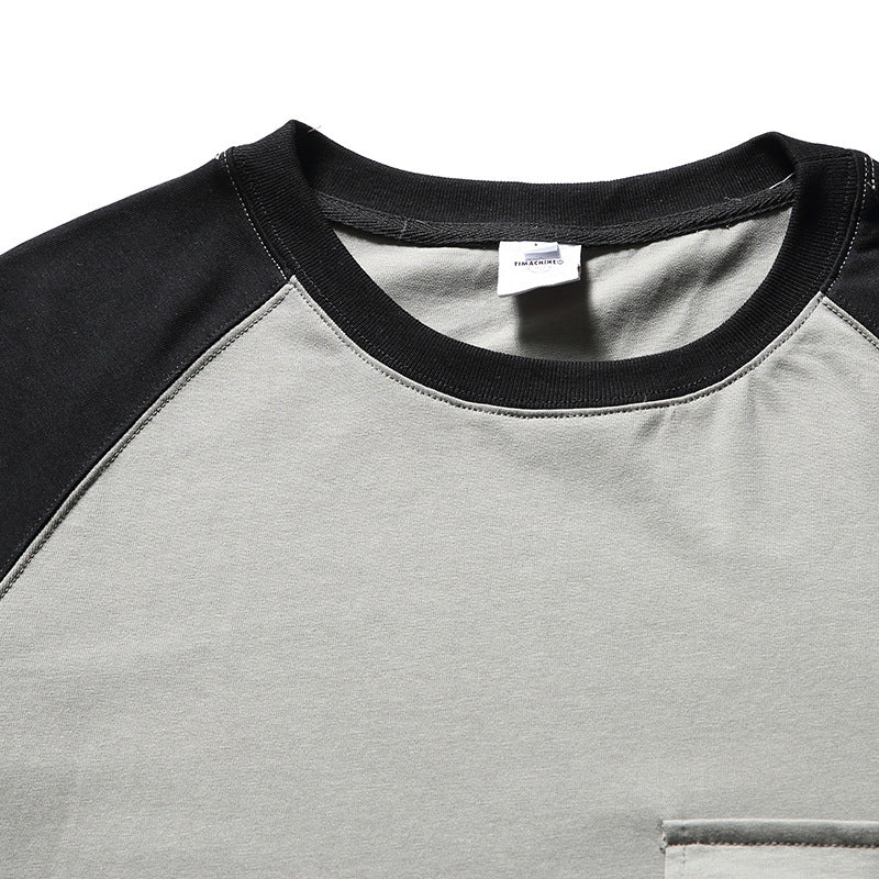 New summer color-blocked T-shirt