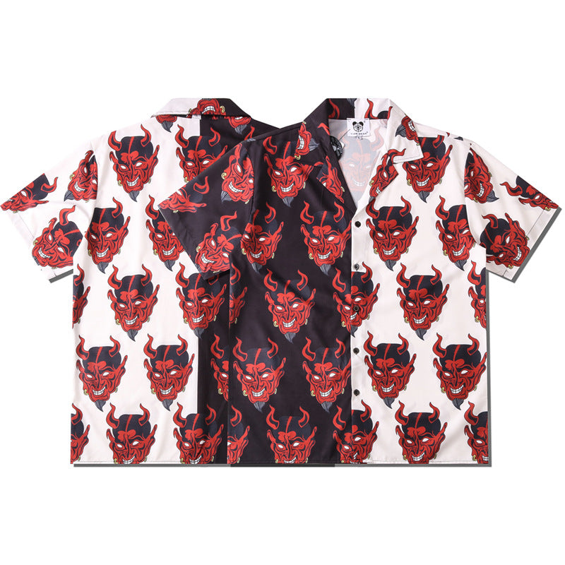 New for summer: Devil print short sleeve shirt