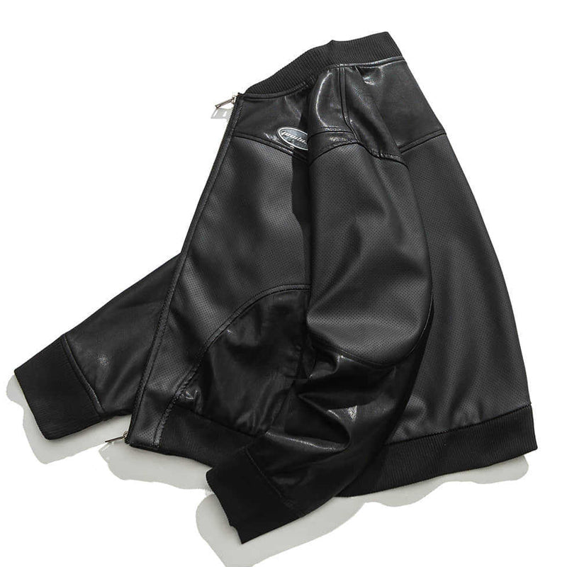 Retro Black Motorcycle Jacket