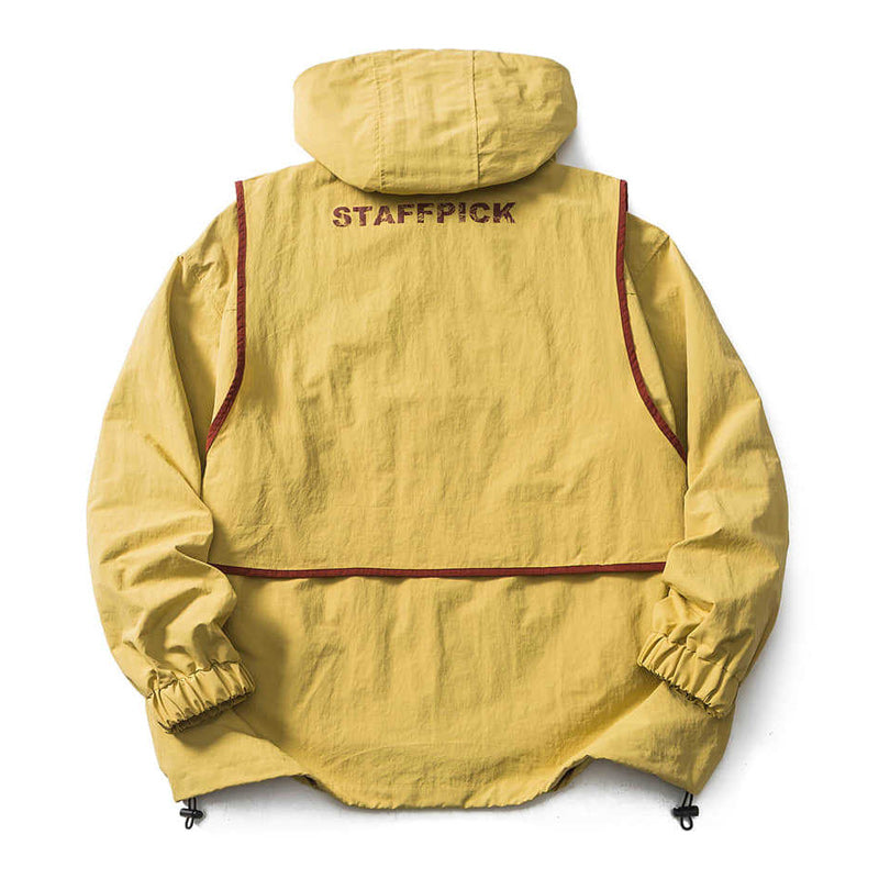 OUTDOOR Two-piece color combination hooded jacket set