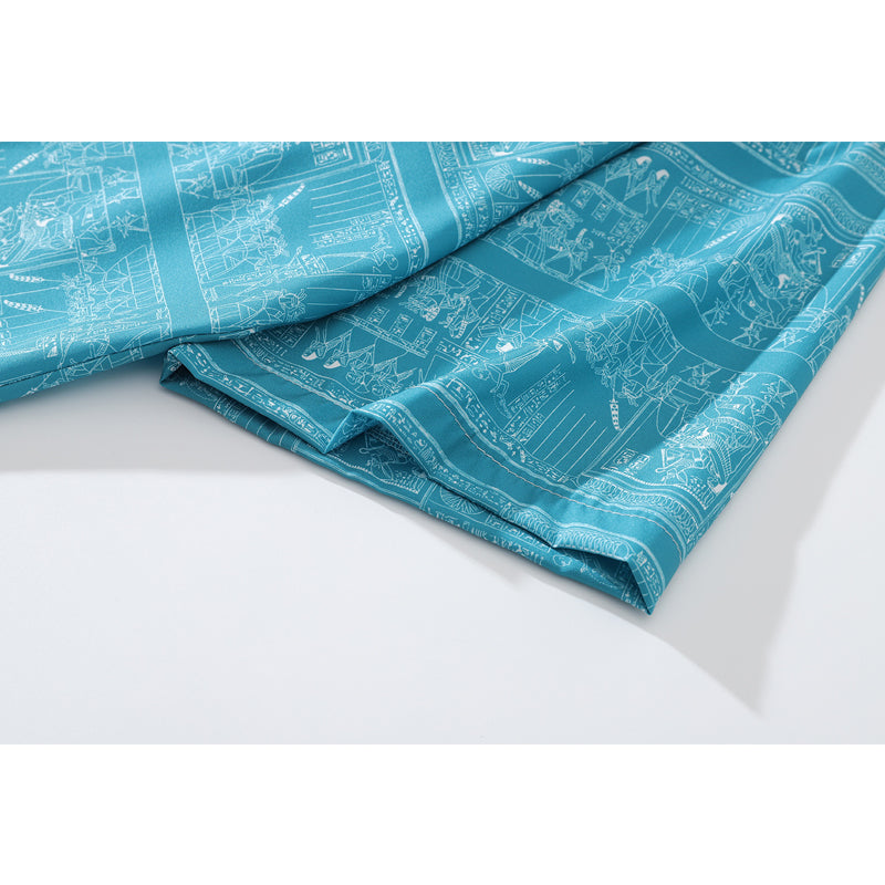 New for summer: ethnic print short-sleeved shirt