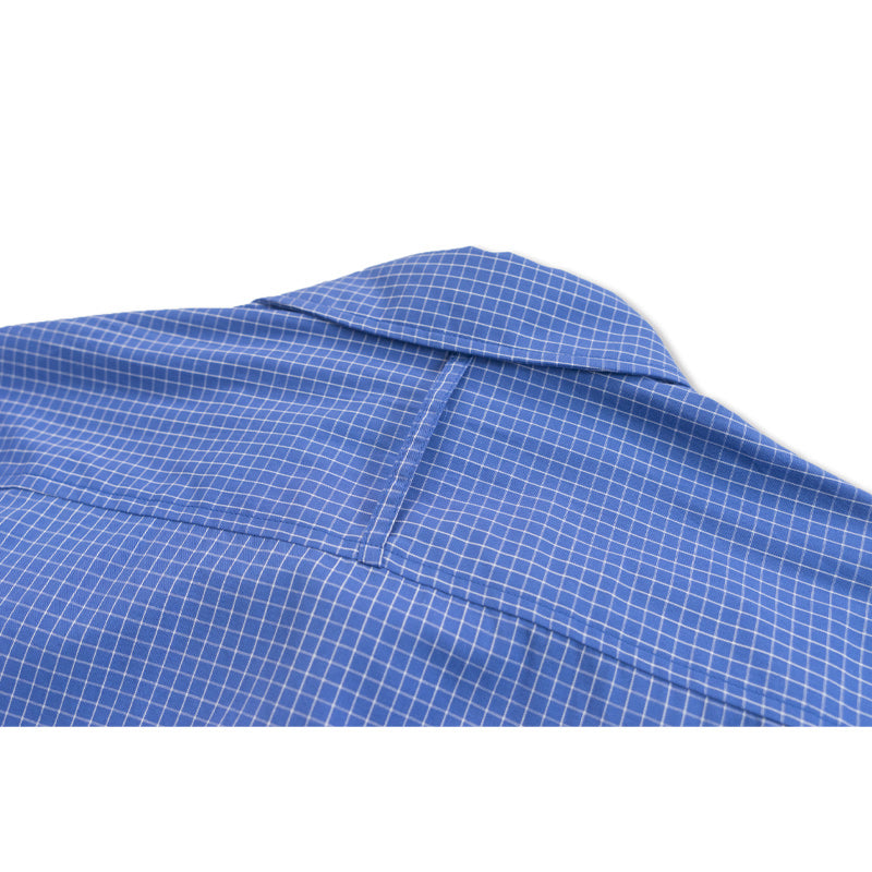 Cityboy classic blue plaid short-sleeved shirt