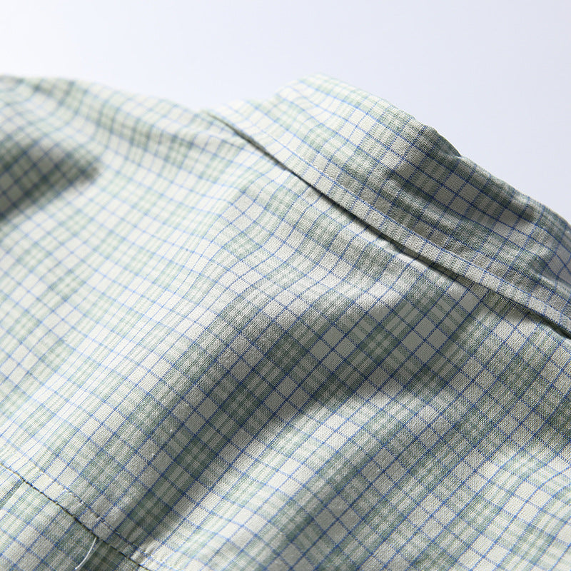 Spring New Arrivals 100% Cotton Check Long Sleeve Shirt