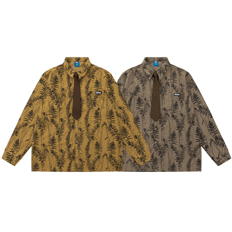 New for Autumn: Long-sleeved shirt with neck tie