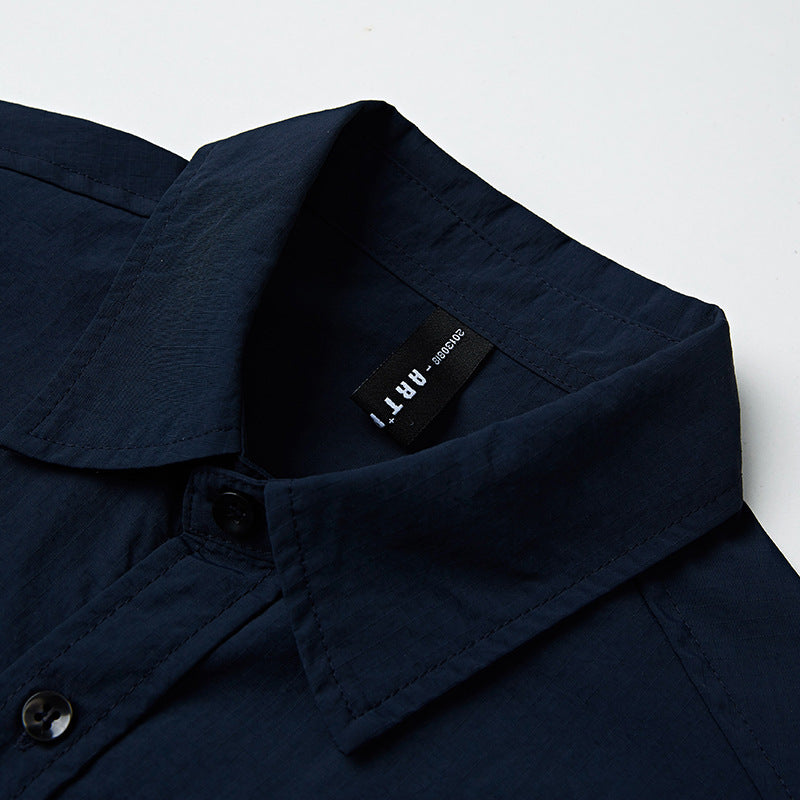 New for Spring: Solid Color 3D Pocket Turndown Collar Shirt