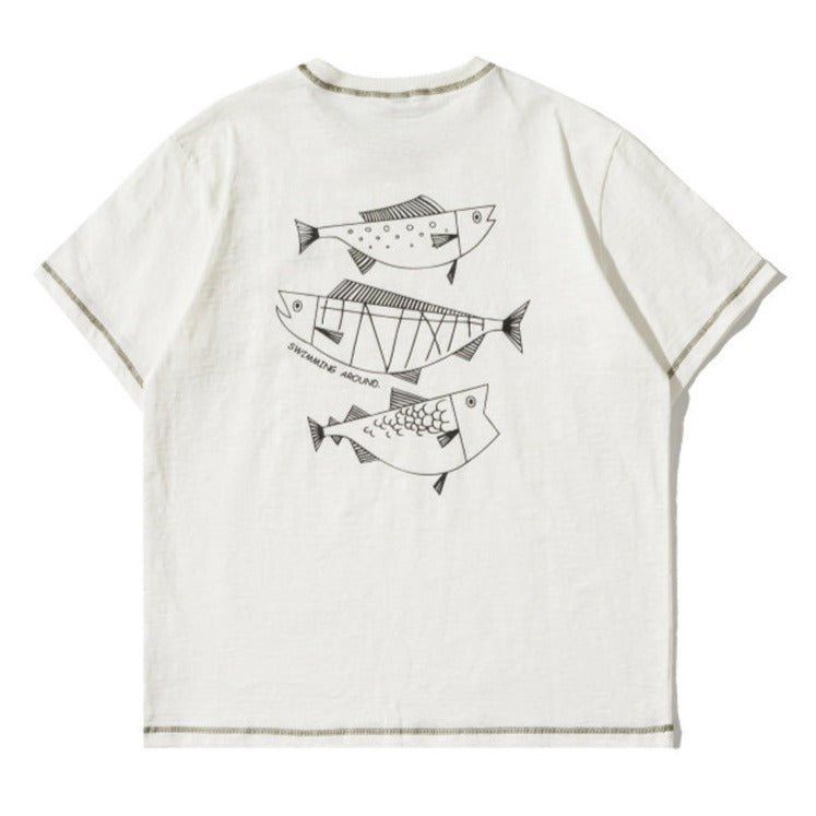 American casual print short sleeve T-shirt