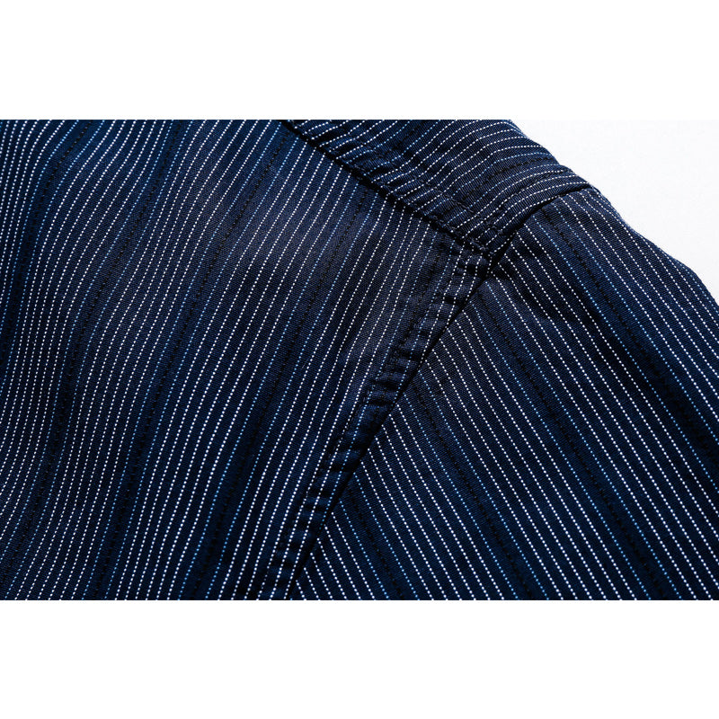 Classic Cuban striped short-sleeved shirt
