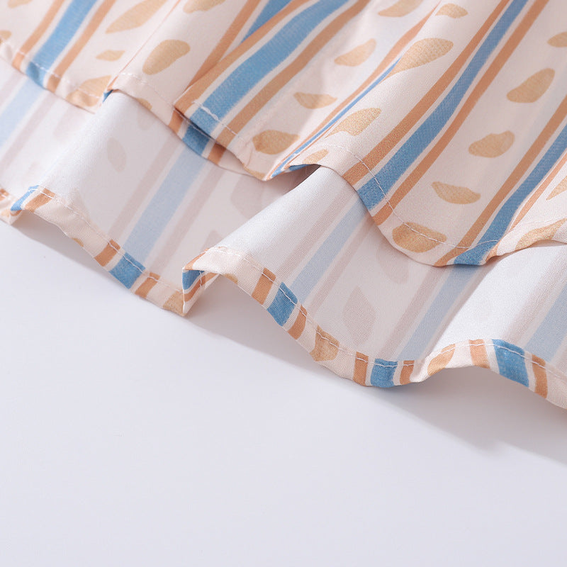Spring New Vertical Striped Print Long Sleeve Shirt