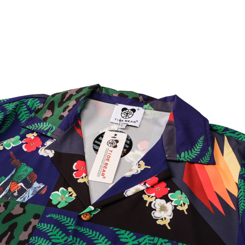 New for summer: Aloha-style jungle print short-sleeved shirt