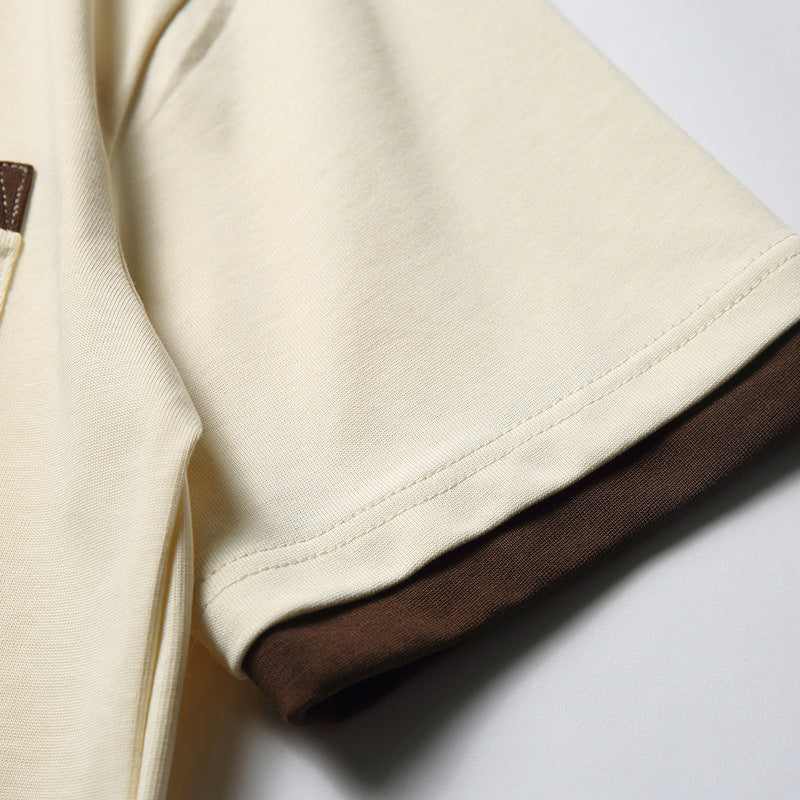 New for summer: plain crew neck T-shirt with pocket