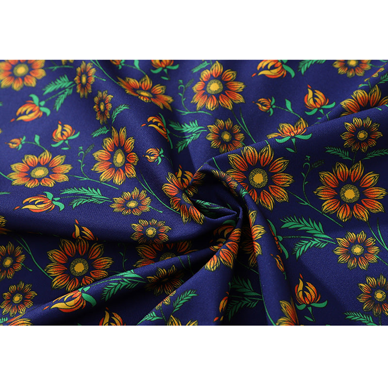 Retro floral short-sleeved shirt