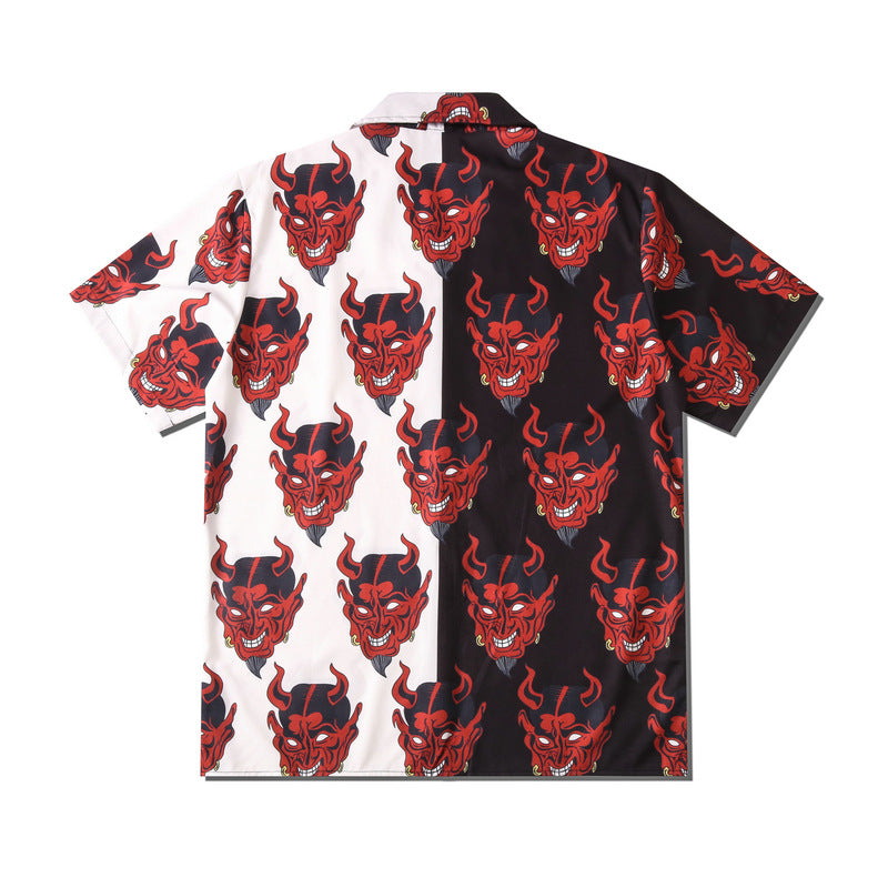 New for summer: Devil print short sleeve shirt