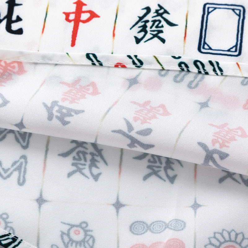 New for summer: Mahjong print short-sleeved shirt